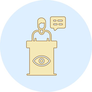 konferans toplantı renk simgesi.