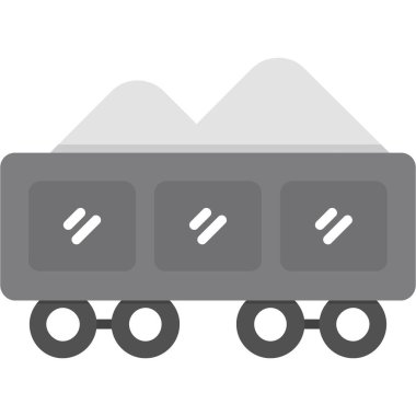 Tren Düz Vektör Simgesi