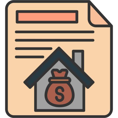 Gayrimenkul düz vektör simgesi