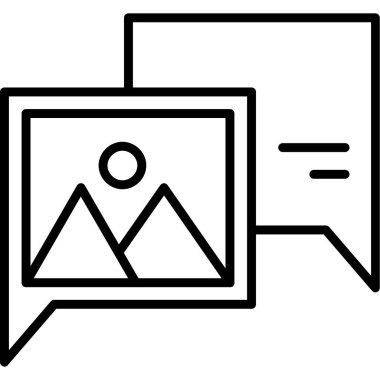 Sohbet simgesi vektör illüstrasyonu