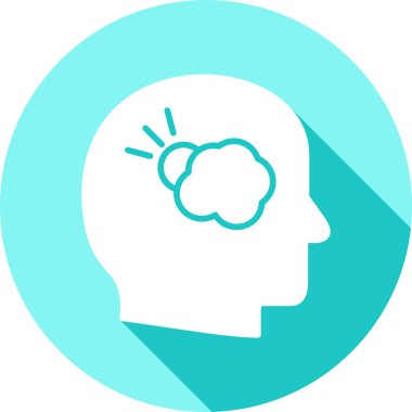 Beyin. Web simgesi vektör illüstrasyonu