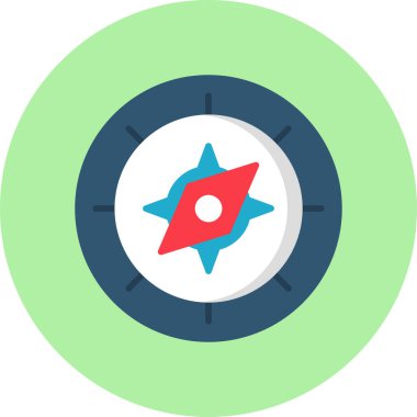 Gezinti renkli vektör simgesi.