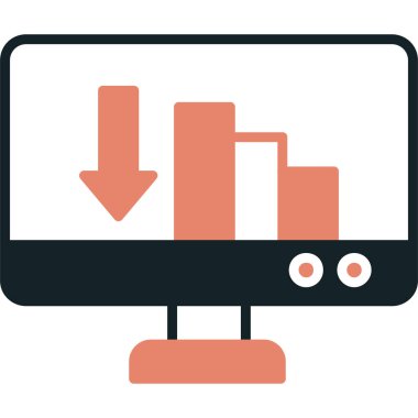 bilgisayar izleyici vektör simgesi