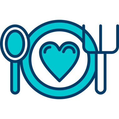 kaşık ve çatal ile kalp