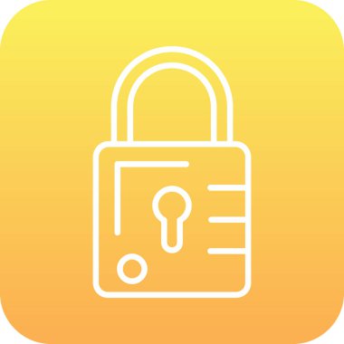 Dolu Gradyan Vektör Simgesi Tasarımını Kilitle