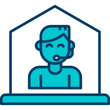 Bilgisayarlı adam. Web simgesi