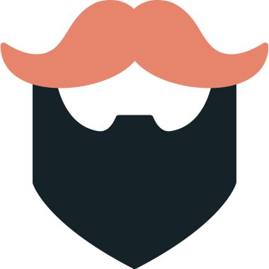 Sakallı ve bıyıklı bir adamın vektör çizimi