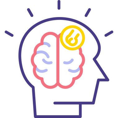 Bir fikrim var. Web simgesi basit illüstrasyon