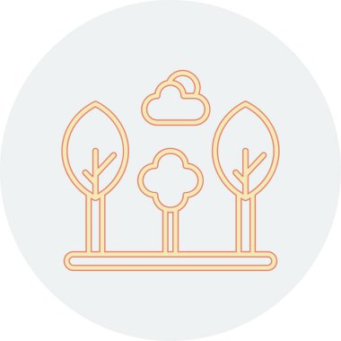 Modern ağaç simgesinin vektör illüstrasyonu