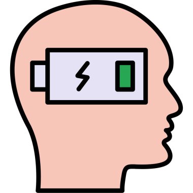 Beyin simgesi, vektör illüstrasyonu