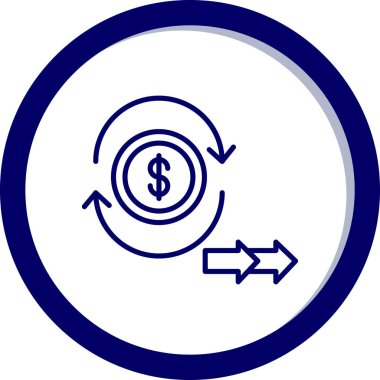 Para için. Web simgesi basit illüstrasyon