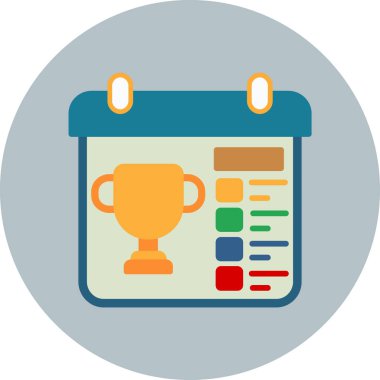 Bir kupa, bir fincan kahve ve bir pano ile vektör simgesi