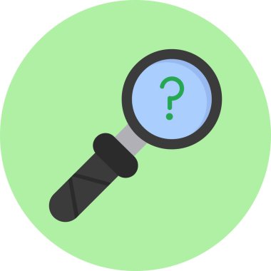 Büyüteç simgesi, vektör illüstrasyonu