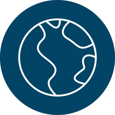 Küre. Web simgesi basit illüstrasyon