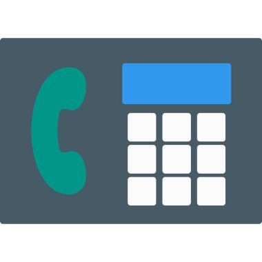 Telefon ikonu. Bu düz vektör sembolü yumuşak gri renkler, yuvarlak açılar kullanır ve beyaz arkaplanda izole edilir