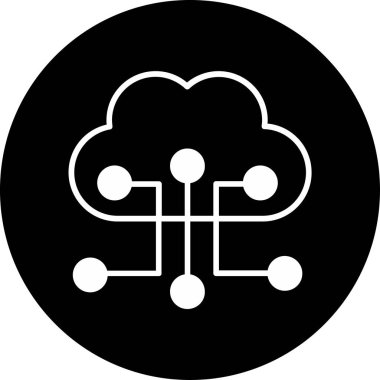 Bulut. Web simgesi basit illüstrasyon