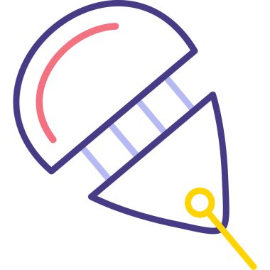 Halatla balık ağının vektör illüstrasyonu