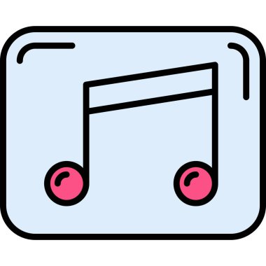 Müzik. Web simgesi basit illüstrasyon