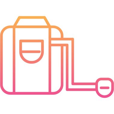 Sırt çantası. Web simgesi basit illüstrasyon