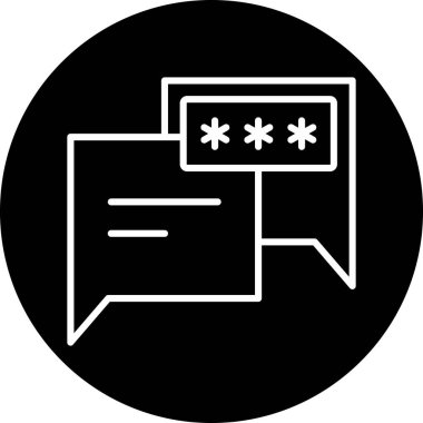 Sohbet simgesinin vektör illüstrasyonu