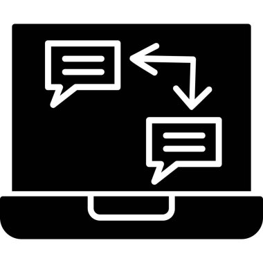 Sohbet simgesi vektör illüstrasyonu