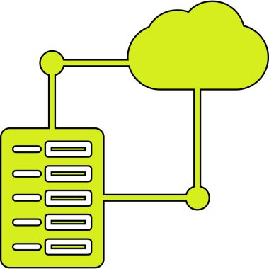 bulut hesaplama vektörü simgesi