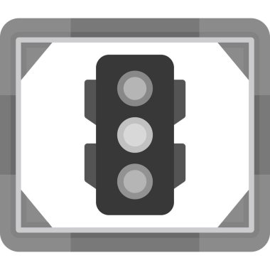 araba lambası simgesi, düz stil