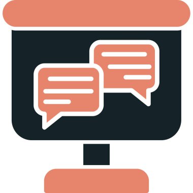 Sohbet mesajı vektör illüstrasyonu