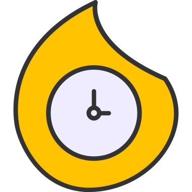 Alarm saat simgesi beyaz arkaplanda izole edilmiş ana hat biçiminde