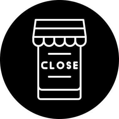 Dükkan. Web simgesi basit illüstrasyon