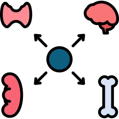 İnsan ve tıp ikonunun vektör illüstrasyonu