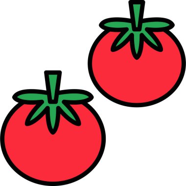 vişneli meyve ikonu ile doldurulmuş - ana hatlarıyla