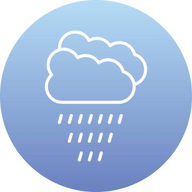 Güzel bulutlu hava ikonunun vektör çizimi