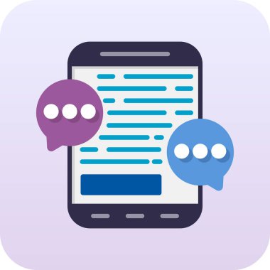 Konuş. Web simgesi basit illüstrasyon