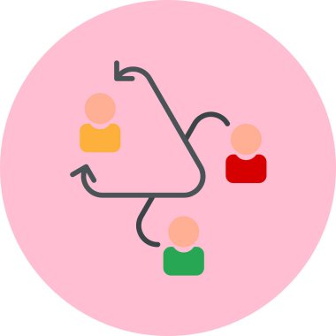 İnsanlar ve takım çalışması ikonu. vektör