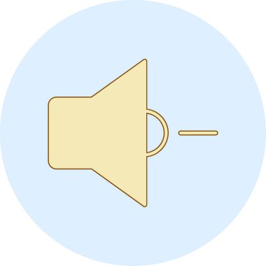 Eksi sembollü basit bir hoparlör simgesi