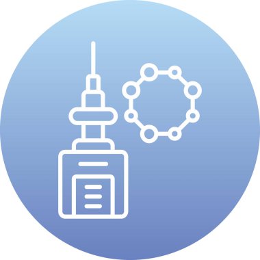 Aşı. Web simgesi basit illüstrasyon