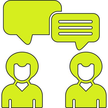 Sohbet simgesi vektör illüstrasyonu