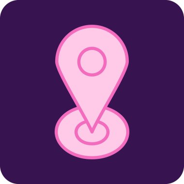 harita pin ikonu vektör illüstrasyonu