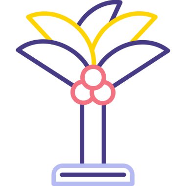 Çiçek. Web simgesi basit illüstrasyon