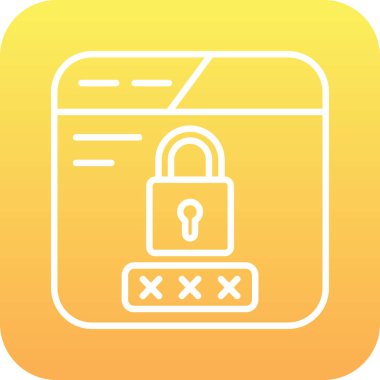 düz vektör simgesini kilitle