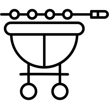 davul. Web simgesi basit illüstrasyon