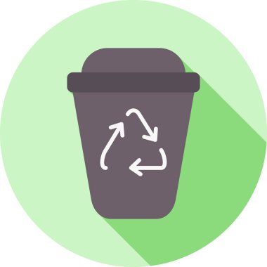 Çöp. Web simgesi basit illüstrasyon