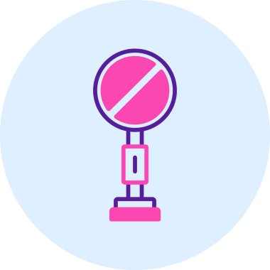 Modern b 'nin vektör çizimi trafik simgesinden yoksun