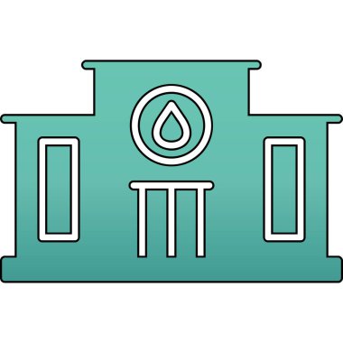 Su damlası ikonu. Web için su bırakma vektör simgesinin özet çizimi