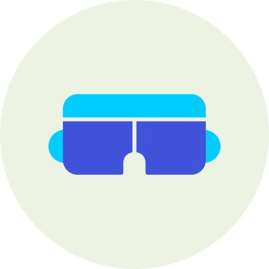 Sanal gerçeklik. Web simgesi basit illüstrasyon