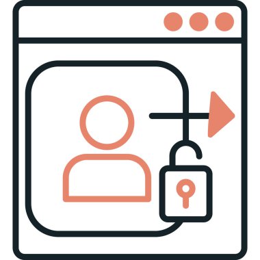 Tarayıcı arayüzü simgesi - taslak biçimi