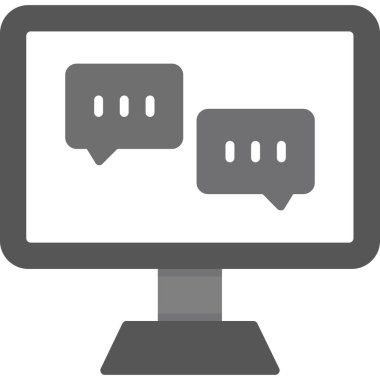 çevrimiçi sohbet simgesi çizimi