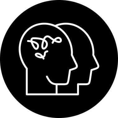 beyin ikonu vektör illüstrasyonu