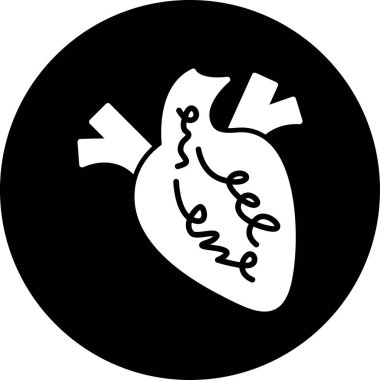 Bir kalp simgesinin vektör illüstrasyonu